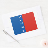 Sticker Rectangulaire paris ville drapeau france nom du pays (Enveloppe)