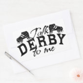 Sticker Rectangulaire Parle Derby à moi, Roller Derby (Enveloppe)