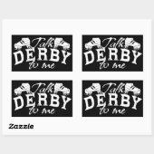 Sticker Rectangulaire Parle Derby à moi, Roller Derby (Feuille)