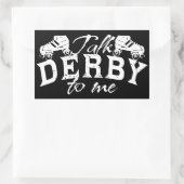 Sticker Rectangulaire Parle Derby à moi, Roller Derby (Sac)