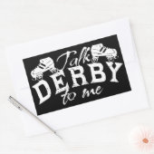 Sticker Rectangulaire Parle Derby à moi, Roller Derby (Enveloppe)