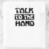 Sticker Rectangulaire Parler À La Main (Sac)