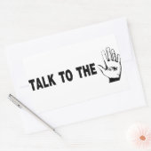 Sticker Rectangulaire Parler À La Main (Enveloppe)