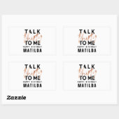 Sticker Rectangulaire Parlez 30 à moi rose moderne typographie or annive (Feuille)