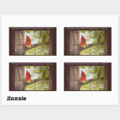 Sticker Rectangulaire Parlez à Jésus Red Bird (Feuille)