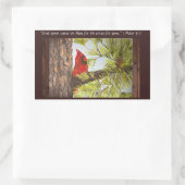 Sticker Rectangulaire Parlez à Jésus Red Bird (Sac)