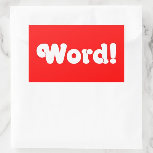 Sticker Rectangulaire Parole ! (Sac)