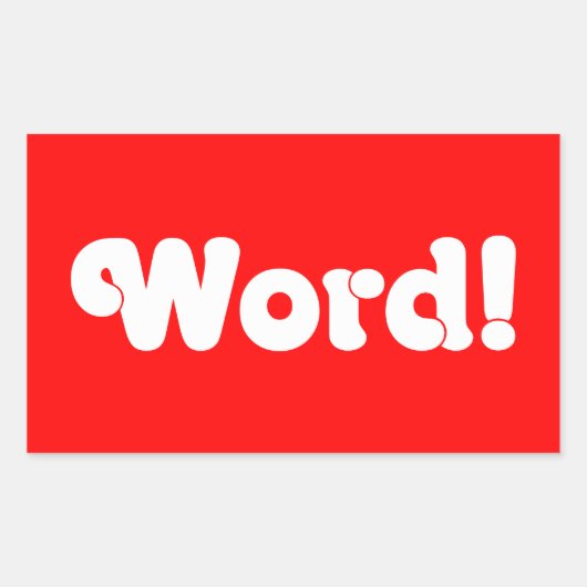 Sticker Rectangulaire Parole ! (Devant)