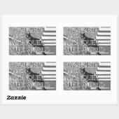 Sticker Rectangulaire Partez en avant et conquérir le chat motivationnel (Feuille)