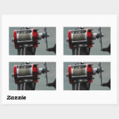 Sticker Rectangulaire Parti Pêcher (Feuille)