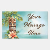 Sticker Rectangulaire Parti Tropical Tiki (Devant)