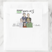 Sticker Rectangulaire Partie de 5 rectangle (Sac)