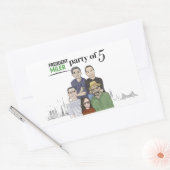 Sticker Rectangulaire Partie de 5 rectangle (Enveloppe)
