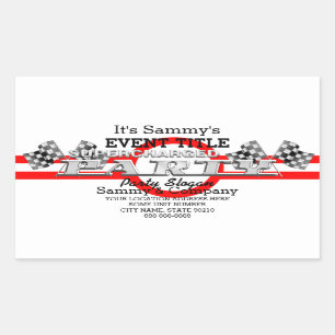 Sticker Rectangulaire Partie de performance surchargée personnalisée