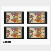 Sticker Rectangulaire Partie d'échecs Codex Manesse XIVe siècle (Feuille)