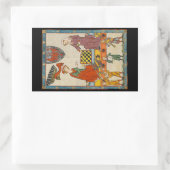 Sticker Rectangulaire Partie d'échecs Codex Manesse XIVe siècle (Sac)