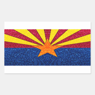 Sticker Rectangulaire Parties scintillant Arizona drapeau rectangle stic