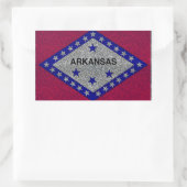 Sticker Rectangulaire Parties scintillant Arkansas drapeau rectangle sti (Sac)