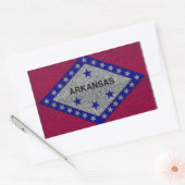 Sticker Rectangulaire Parties scintillant Arkansas drapeau rectangle sti (Enveloppe)