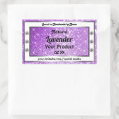 Sticker Rectangulaire Parties scintillant brillante violet brillant Étiq (Sac)