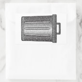 Sticker Rectangulaire Parties scintillant de déchets (Sac)