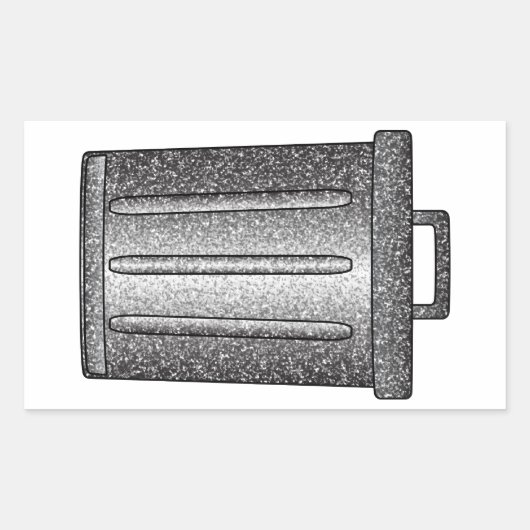 Sticker Rectangulaire Parties scintillant de déchets (Devant)