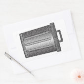 Sticker Rectangulaire Parties scintillant de déchets (Enveloppe)