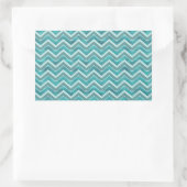 Sticker Rectangulaire Parties scintillant d'eau Chevron Motif (Sac)