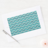 Sticker Rectangulaire Parties scintillant d'eau Chevron Motif (Enveloppe)