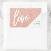 Sticker Rectangulaire Parties scintillant d'or rose Mini Champagne, Mini (Sac)