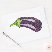 Sticker Rectangulaire Parties scintillant Eggplant (Enveloppe)
