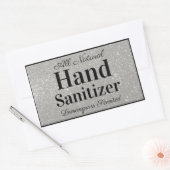 Sticker Rectangulaire Parties scintillant en argent sur mesure Sanitizer (Enveloppe)