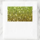 Sticker Rectangulaire Parties scintillant en or vert clair chatoyantes (Sac)