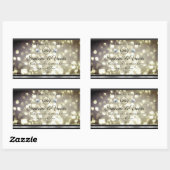Sticker Rectangulaire Parties scintillant en platine étincelante Produit (Feuille)
