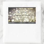 Sticker Rectangulaire Parties scintillant en platine étincelante Produit (Sac)