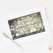 Sticker Rectangulaire Parties scintillant en platine étincelante Produit (Enveloppe)