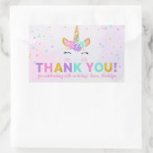 Sticker Rectangulaire Parties scintillant magique Unicorn Anniversaire F (Sac)