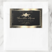 Sticker Rectangulaire Parties scintillant or glamour Floral Black Produi (Sac)