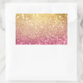Sticker Rectangulaire parties scintillant rose et or (Sac)