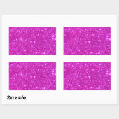 Sticker Rectangulaire Parties scintillant rose étincelle Conception pers (Feuille)