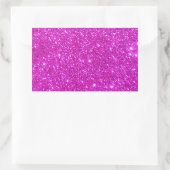 Sticker Rectangulaire Parties scintillant rose étincelle Conception pers (Sac)