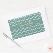 Sticker Rectangulaire Parties scintillant turquoise (Enveloppe)