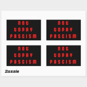 Sticker Rectangulaire Pas aujourd'hui fascisme (Feuille)