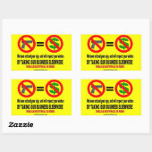 STICKER RECTANGULAIRE PAS D'ARME, PAS D'ARME (Feuille)