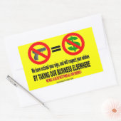 STICKER RECTANGULAIRE PAS D'ARME, PAS D'ARME (Enveloppe)