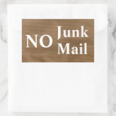 Sticker Rectangulaire Pas d'autocollant Courrier indésirable (Sac)