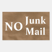 Sticker Rectangulaire Pas d'autocollant Courrier indésirable (Devant)
