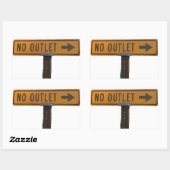 Sticker Rectangulaire Pas d'autocollant de sortie (Feuille)