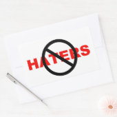 Sticker Rectangulaire pas d'autocollants haineux (Enveloppe)