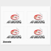 STICKER RECTANGULAIRE PAS DE FUMEUR (Feuille)